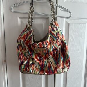 Nicole Miller Multicolor Ikat Shoulder Bag